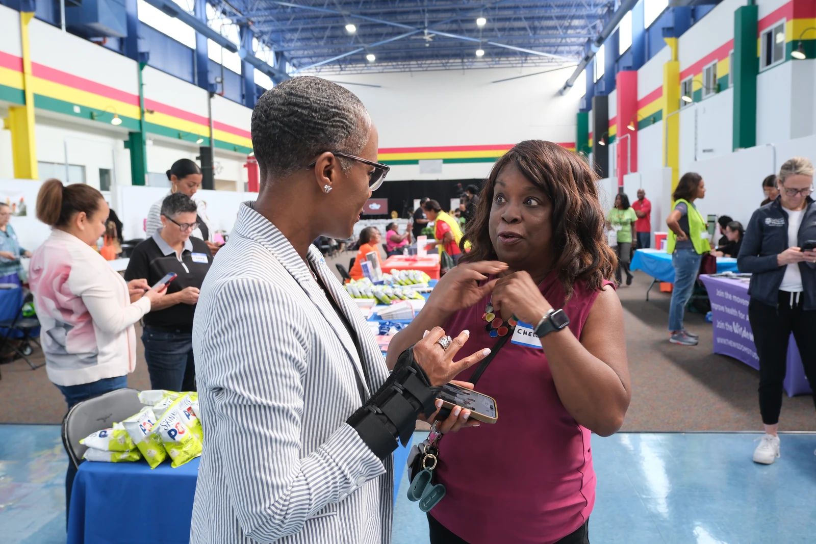 A conversation at the Chicago Stronger Together health fair