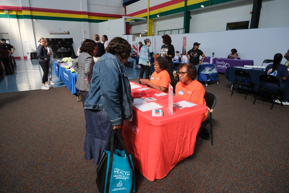 Visitors at an ALCSI community health fair