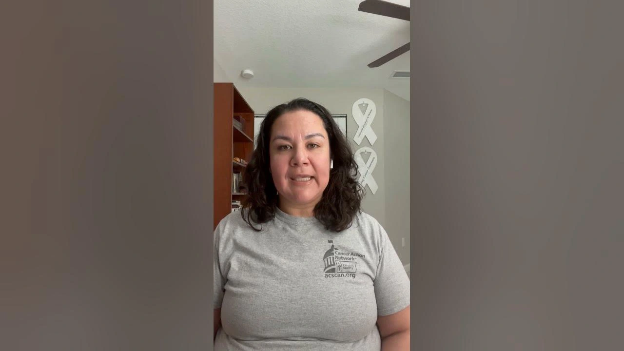 Lung cancer survivor Yovana Portillo speaking in her ALCSI film