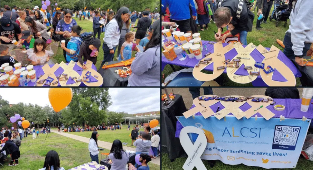 Community members visiting an ALCSI awareness table