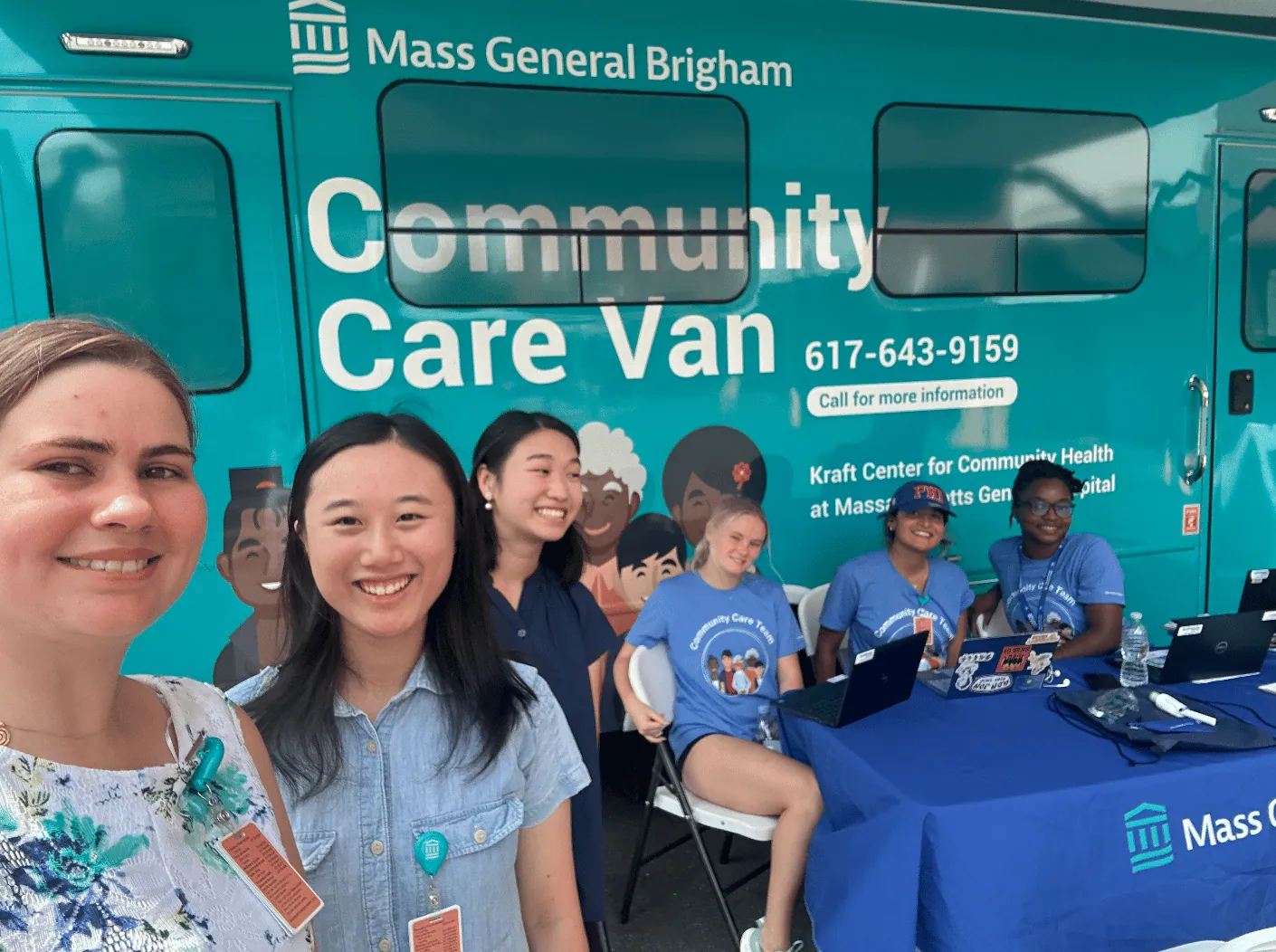 Volunteers at the Mass General Brigham community care van